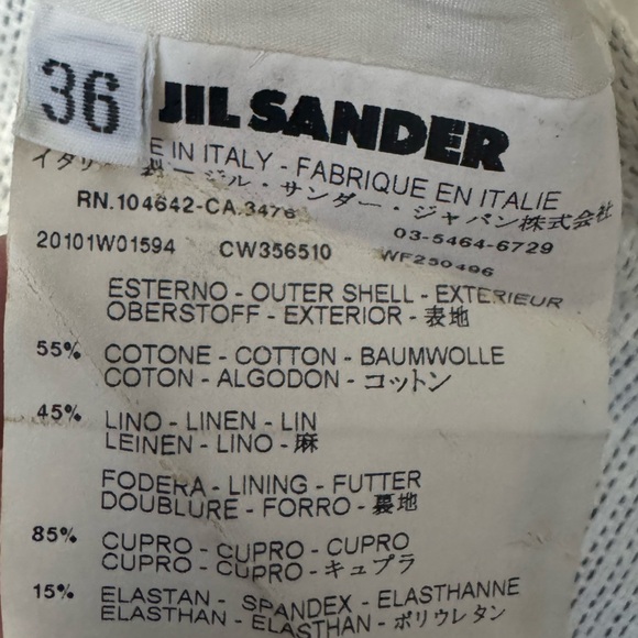 Jil Sander Linen Blend Pencil Skirt Size 36 or 6 - Picture 4 of 5